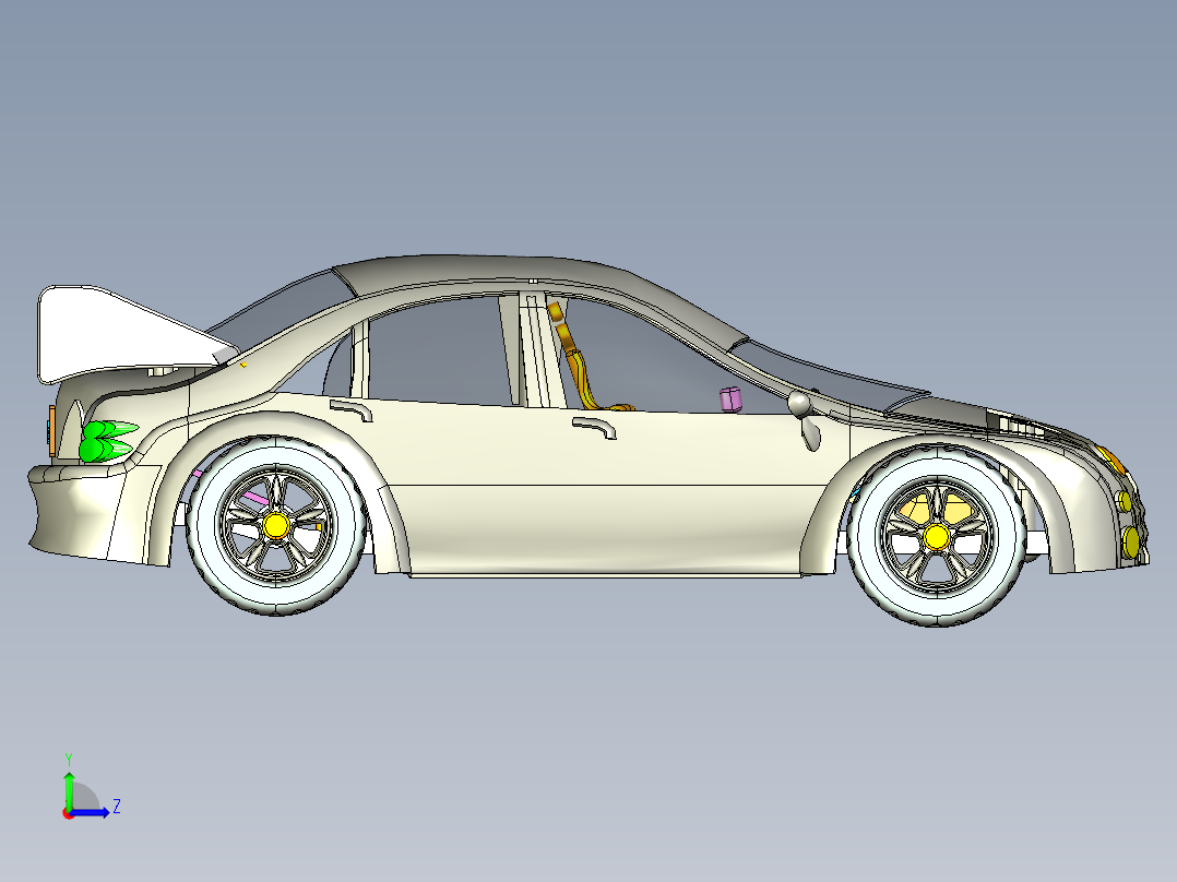 各种跑车模型左视图