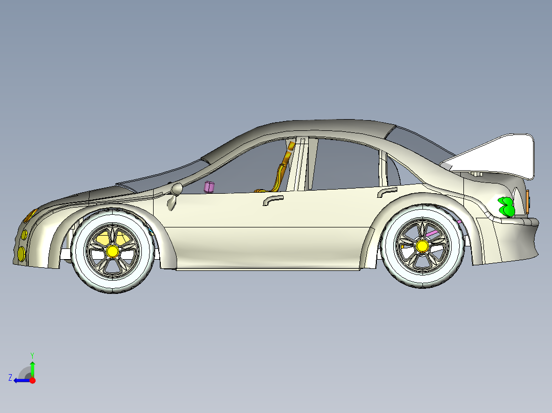 各种跑车模型右视图