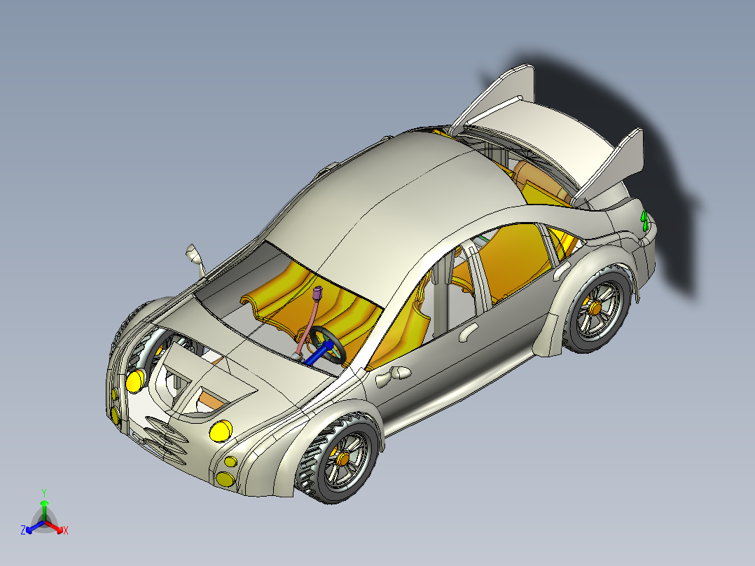 各种跑车模型正等轴测图