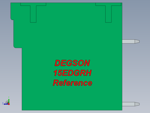 DEGSON 15EDG 系列 3.81mm 插拔式接线端子-15EDGRH-3.81-xxP-14-00AH右视缩略图
