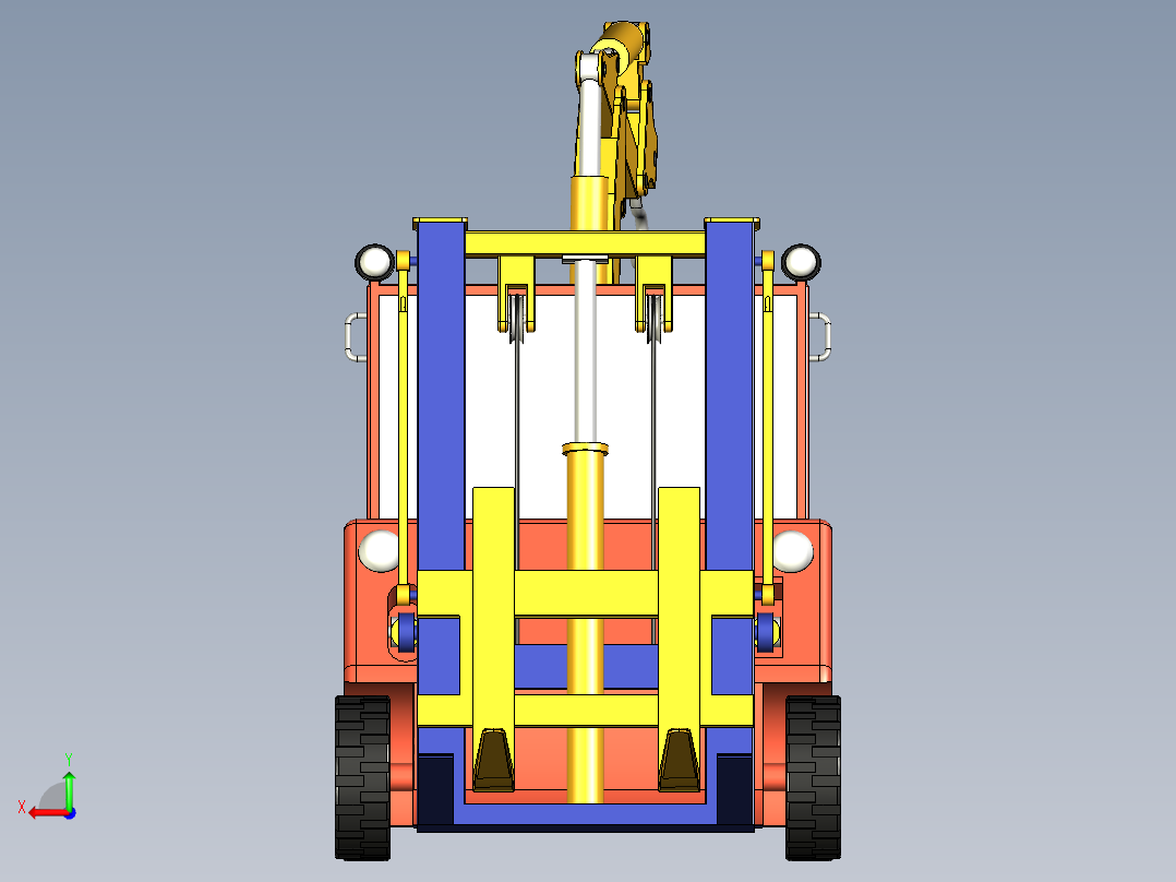 铲车模型图后视图