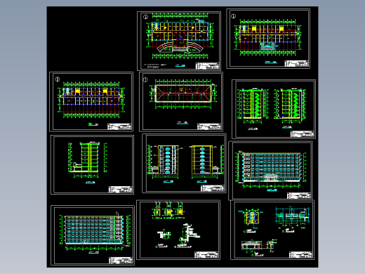 【7层】5535平米框架行政指挥中心毕业设计（建筑、结构图、计算书、施组）