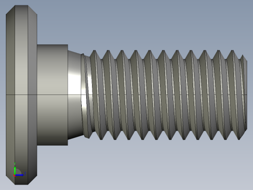 超薄型内六角螺钉-Ultra Low Profile Socket Head Screws 0.5-13 Thread Size 1 in Long.STEP左视缩略图