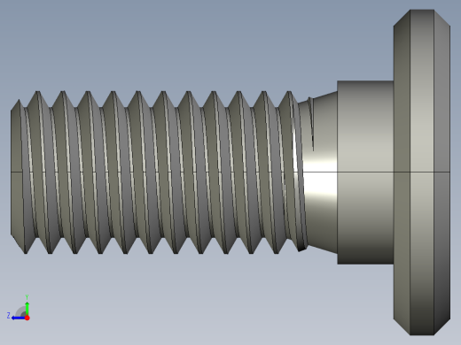 超薄型内六角螺钉-Ultra Low Profile Socket Head Screws 0.5-13 Thread Size 1 in Long.STEP右视缩略图