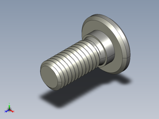超薄型内六角螺钉-Ultra Low Profile Socket Head Screws 0.5-13 Thread Size 1 in Long.STEP正等轴测缩略图