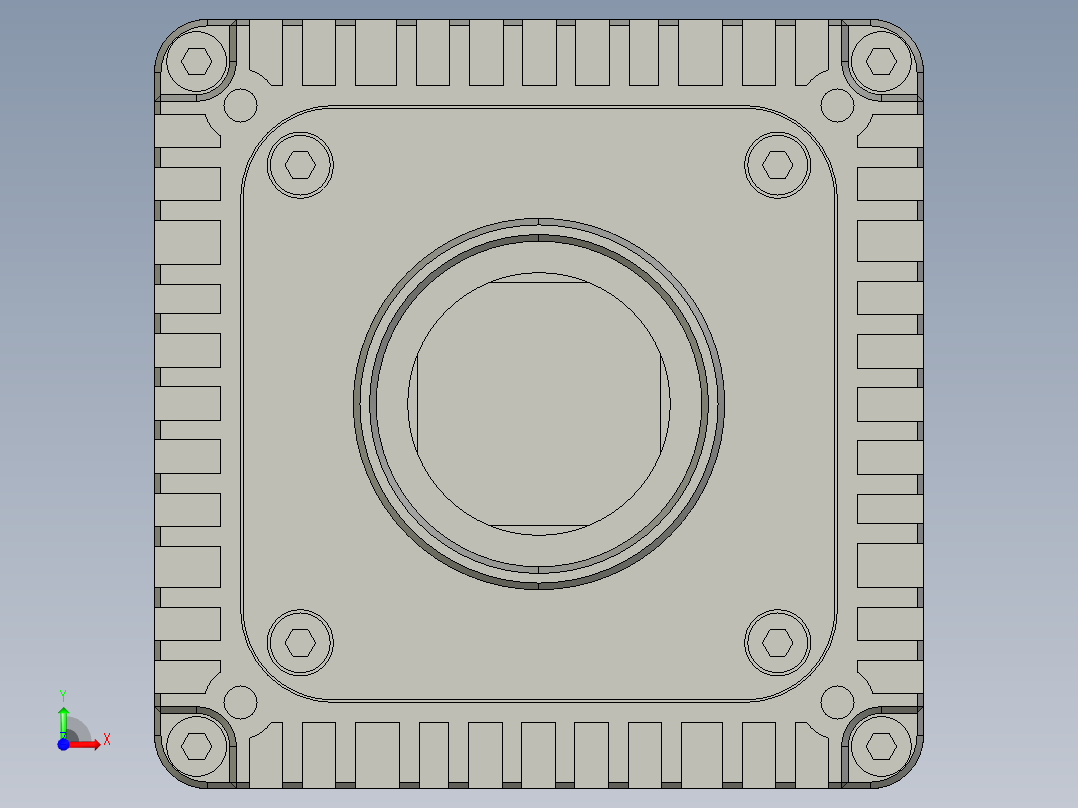 大恒相机镜头Daheng_MARS-G-P_3D_Drawing多系列图纸前视图