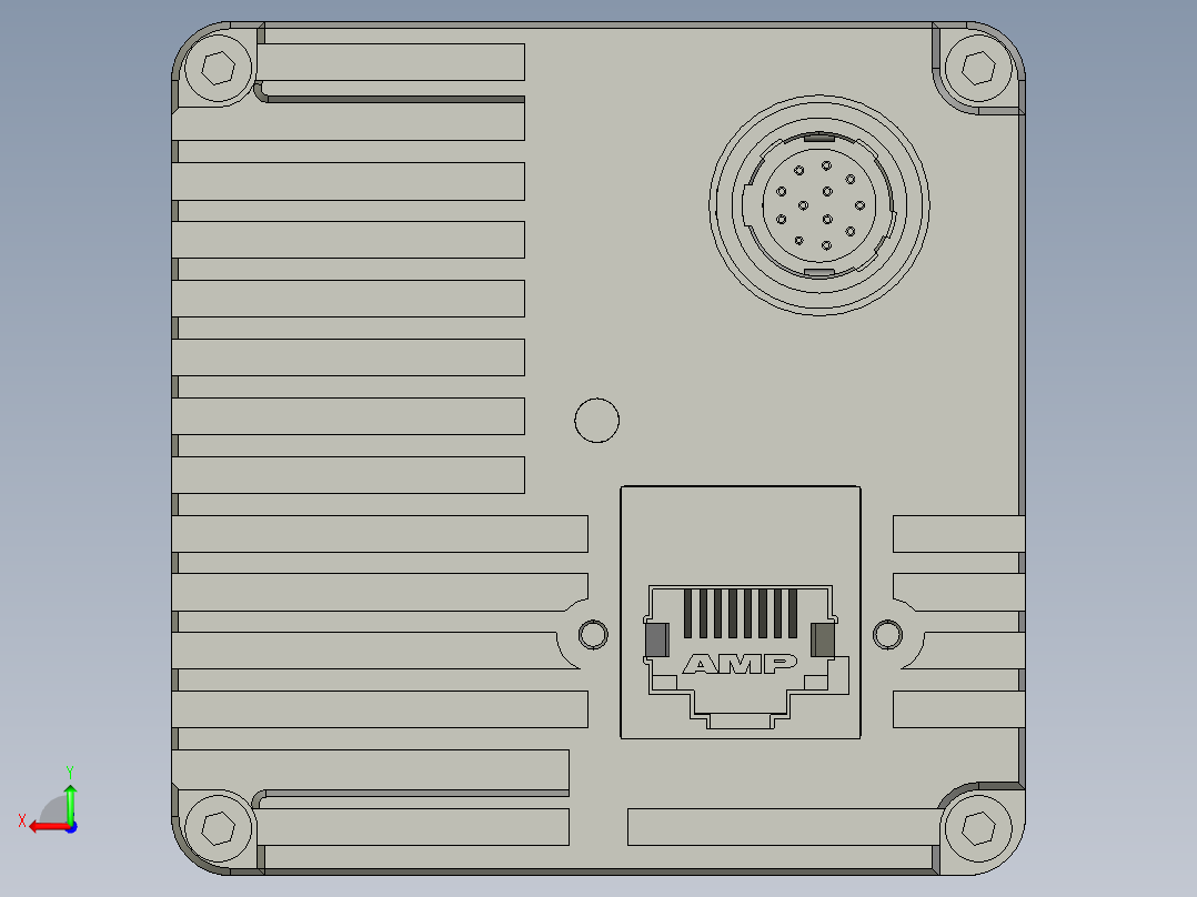 大恒相机镜头Daheng_MARS-G-P_3D_Drawing多系列图纸后视图