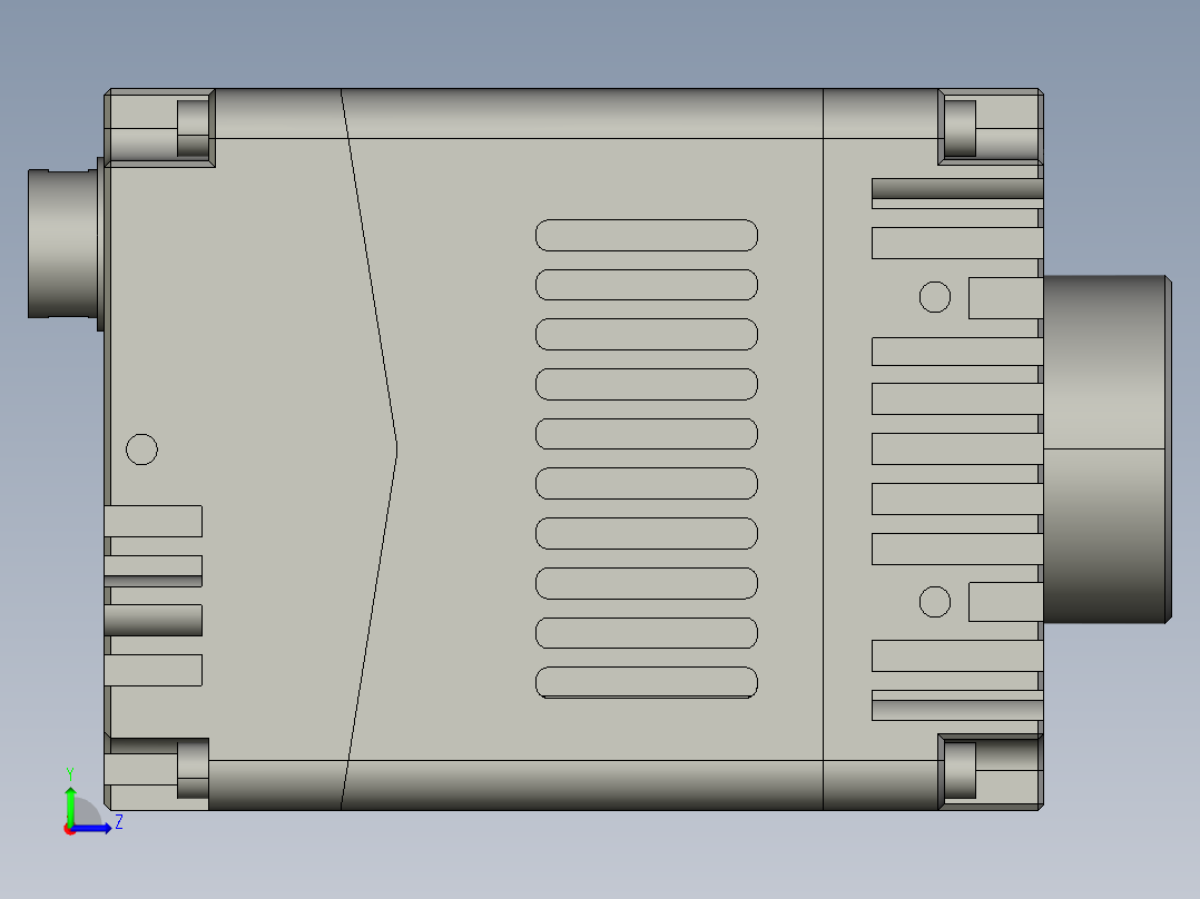 大恒相机镜头Daheng_MARS-G-P_3D_Drawing多系列图纸左视图