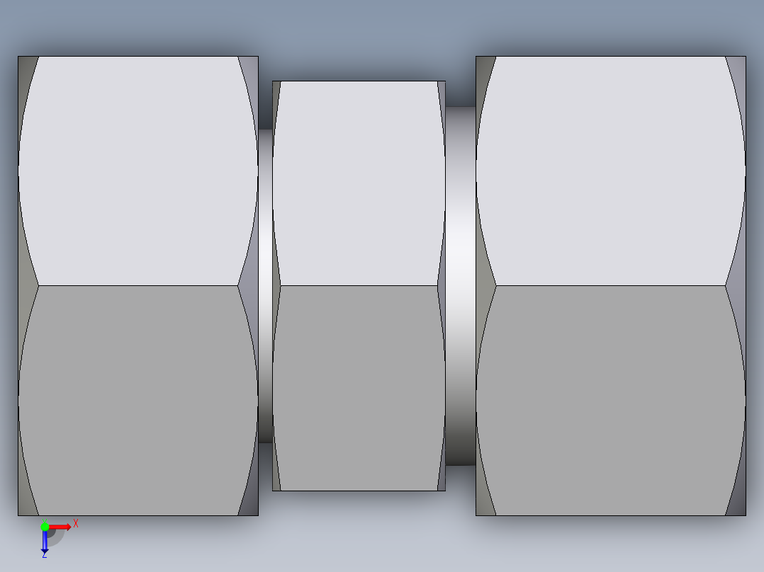 卡套式工业通用硬管接头EO_Distance_piece_adapter_DA25SCF俯视图