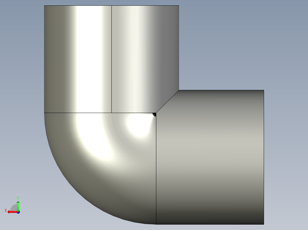 船舶管路系统SeaCor_90Elbow_SxS_37J106007_0.75in后视图