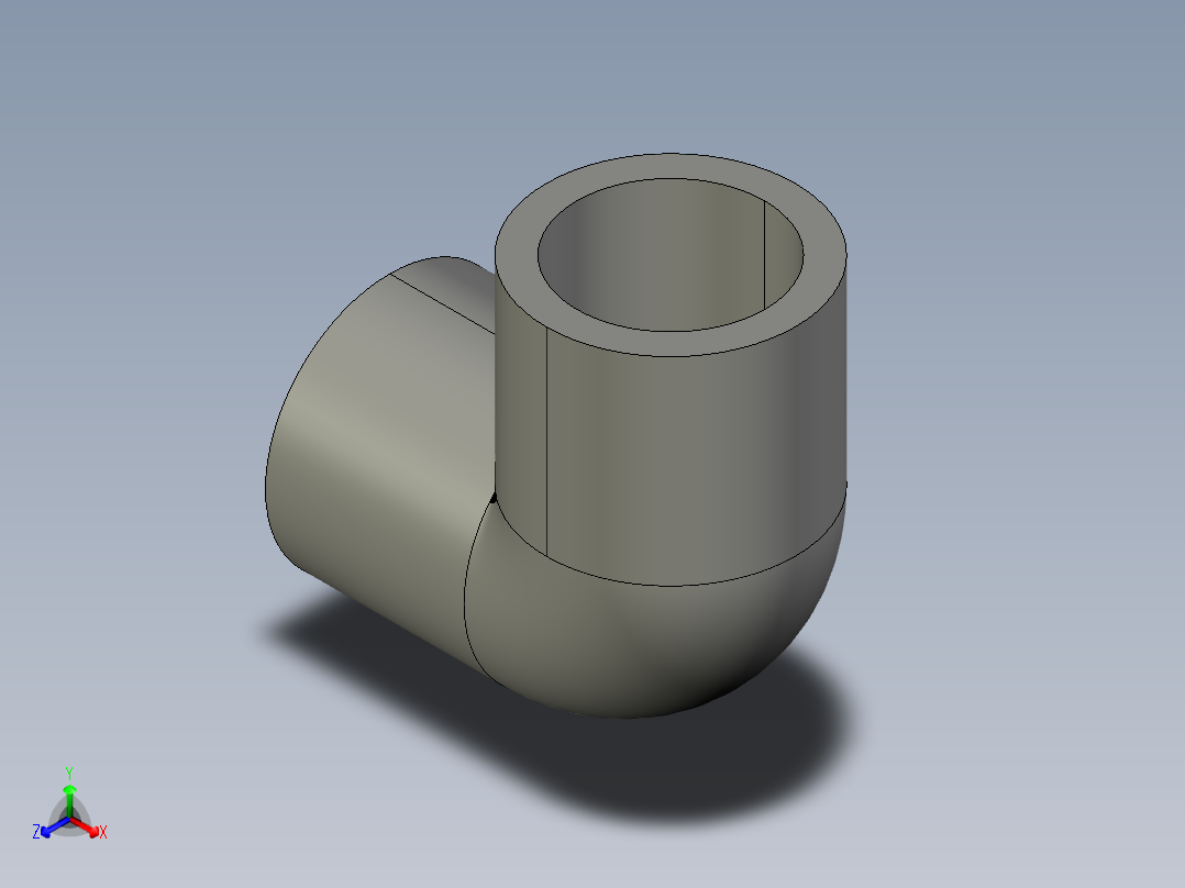 船舶管路系统SeaCor_90Elbow_SxS_37J106007_0.75in正等轴测图