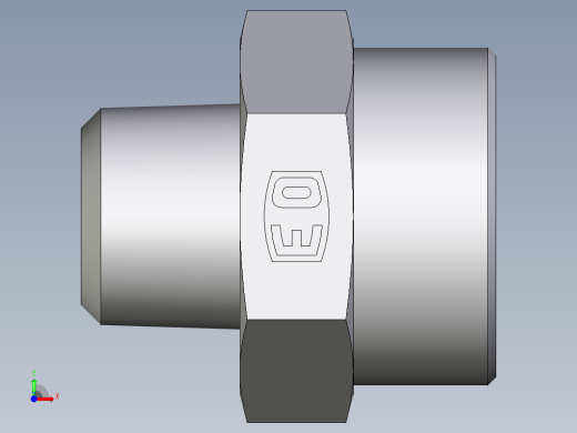 卡套式工业通用硬管接头EO_Male_Stud_connector_GE38S1NPTCFX前视缩略图