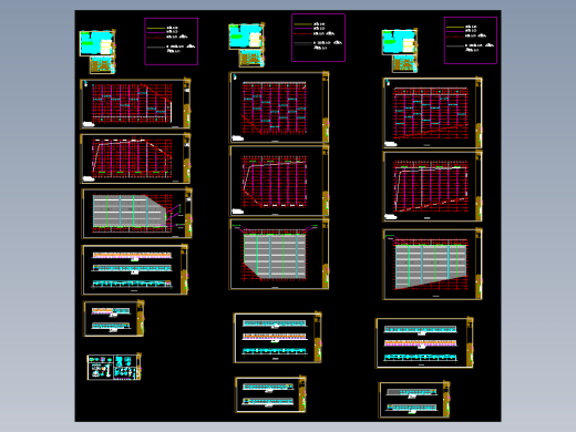 某公司1、3、4号车间钢结构CAD图