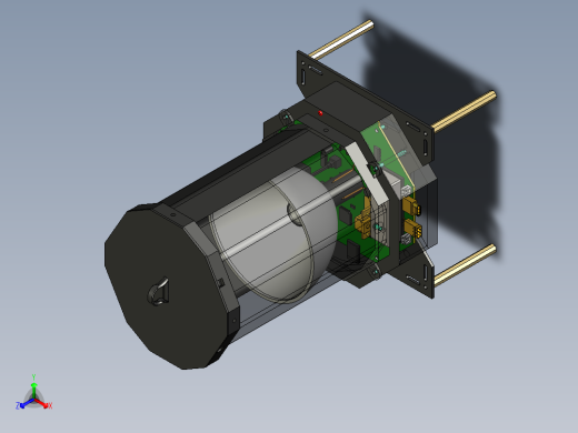 无人机机载降落伞装配图