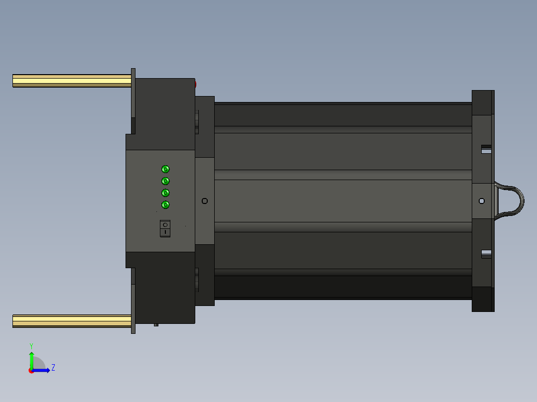 无人机机载降落伞装配图左视图