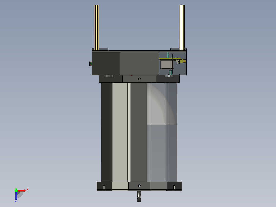 无人机机载降落伞装配图俯视图