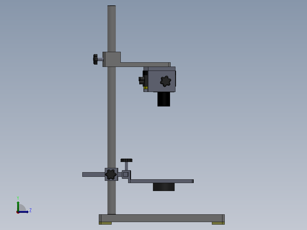 机器视觉实验支架左视图