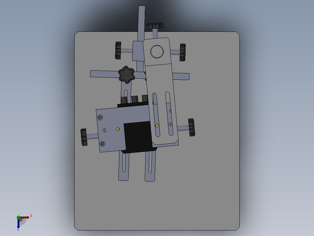 机器视觉实验支架俯视图