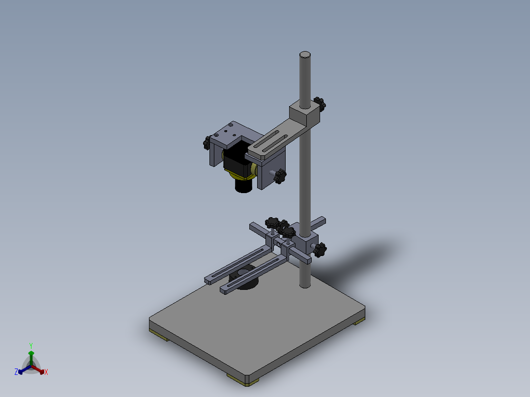机器视觉实验支架正等轴测图