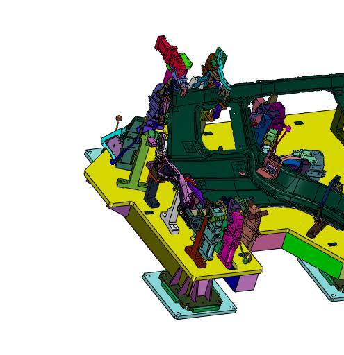 汽车柔性车身侧围夹具单元缩略图
