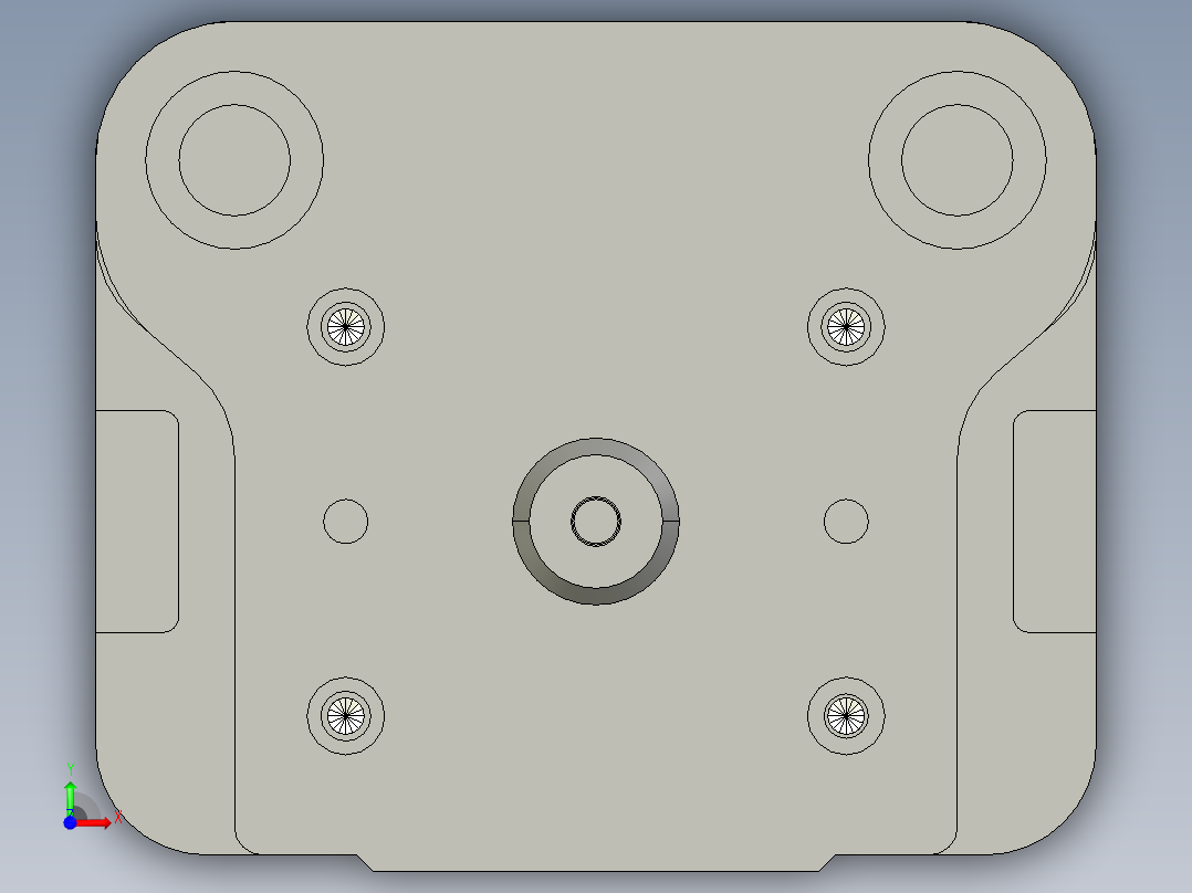 导电片落料冲孔复合模设计含三维图+CAD+说明书前视图