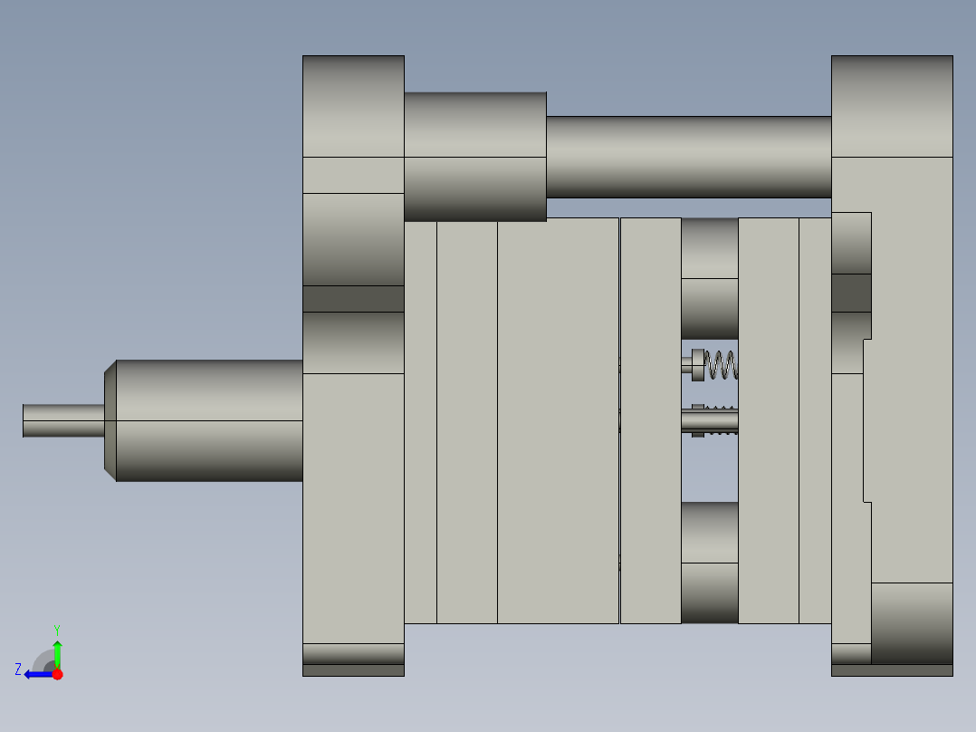 导电片落料冲孔复合模设计含三维图+CAD+说明书右视图