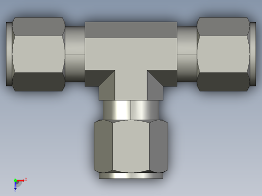 卡套式工业通用硬管接头10_jbu-s俯视缩略图