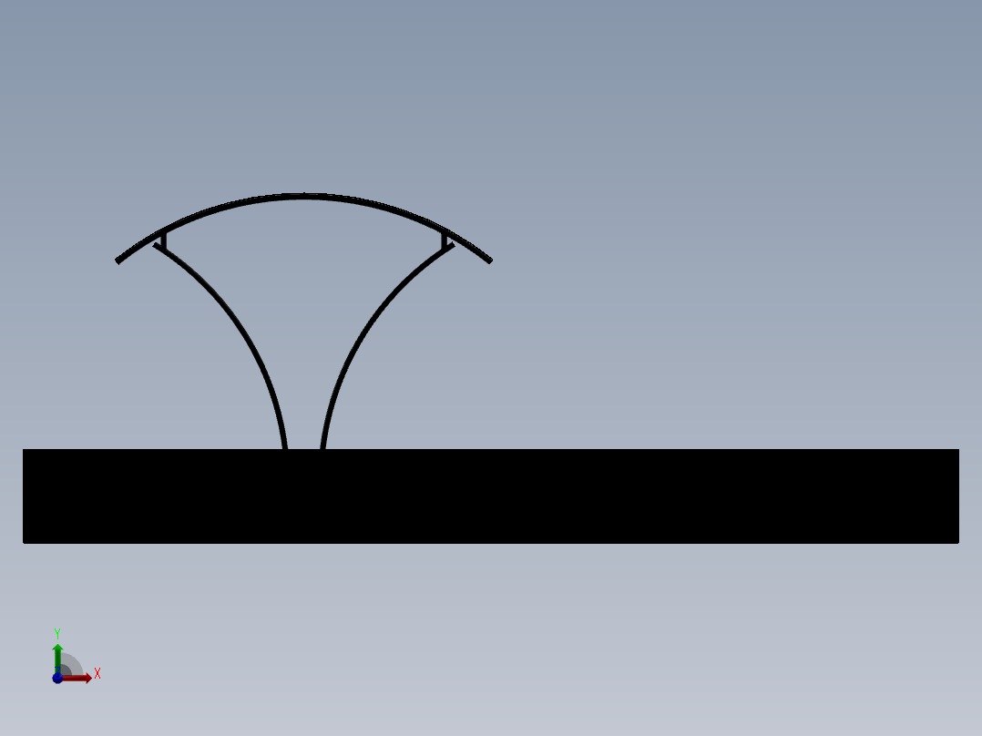 简易停车棚--sw前视图