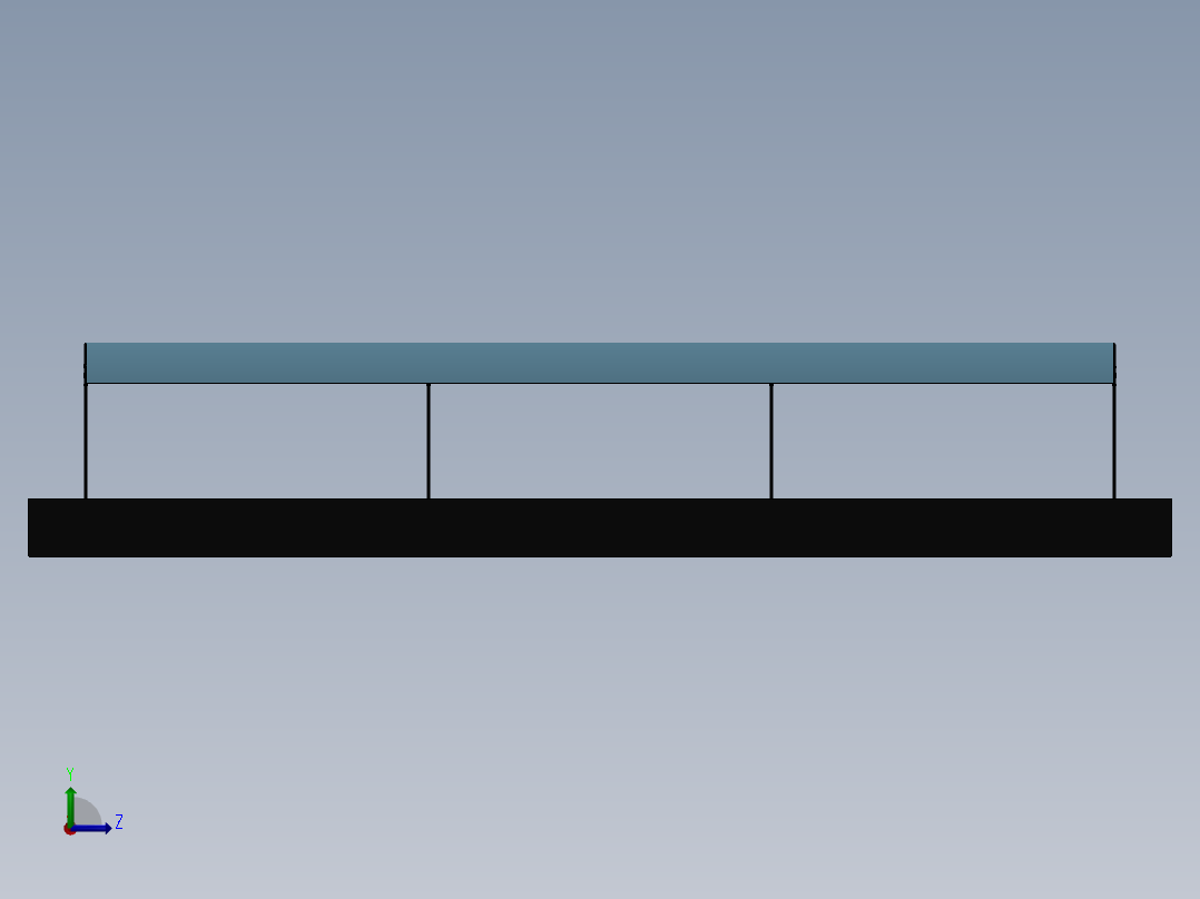 简易停车棚--sw左视图