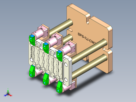 SPS-XJ笔记本CNC工装夹具三维模型-CNC2-0113