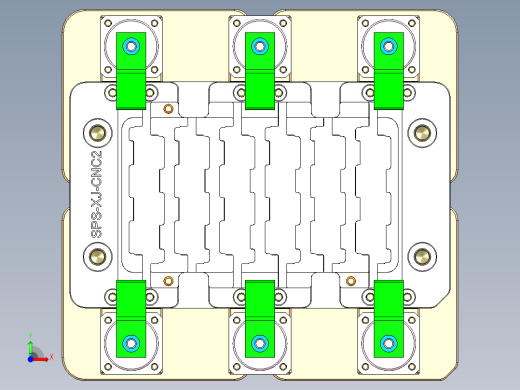 SPS-XJ笔记本CNC工装夹具三维模型-CNC2-0113前视缩略图