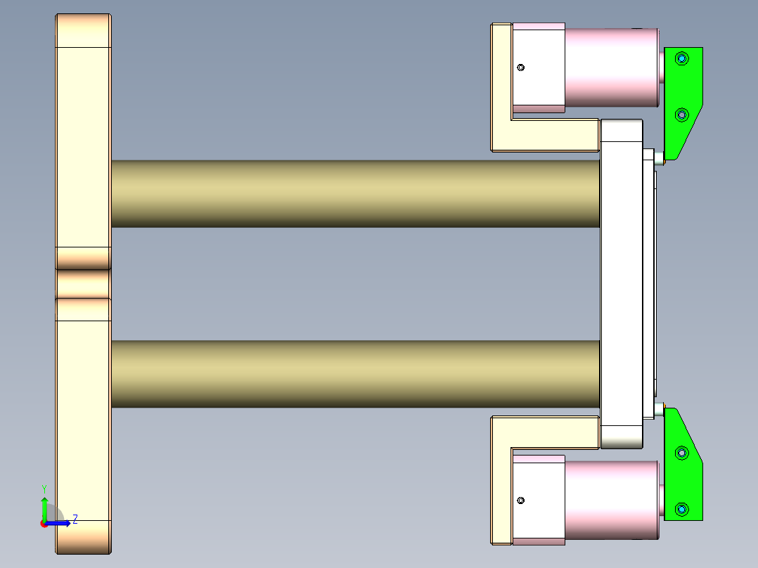 SPS-XJ笔记本CNC工装夹具三维模型-CNC2-0113左视图