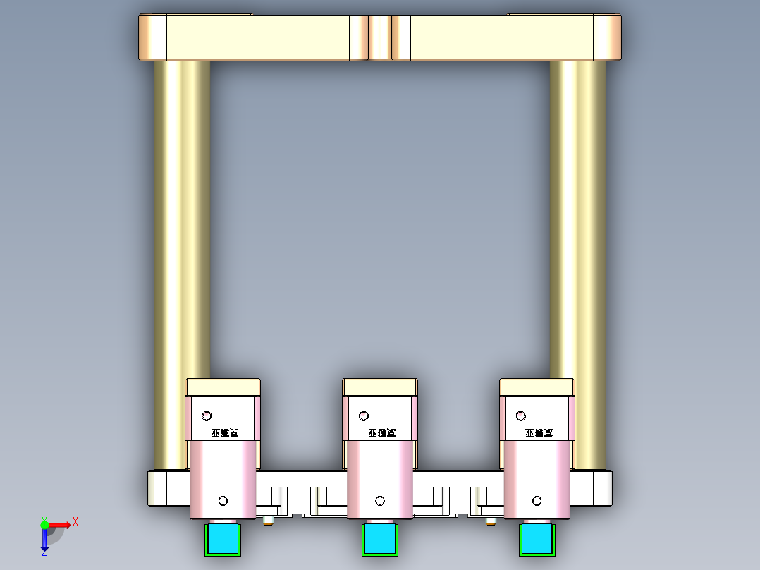 SPS-XJ笔记本CNC工装夹具三维模型-CNC2-0113俯视图