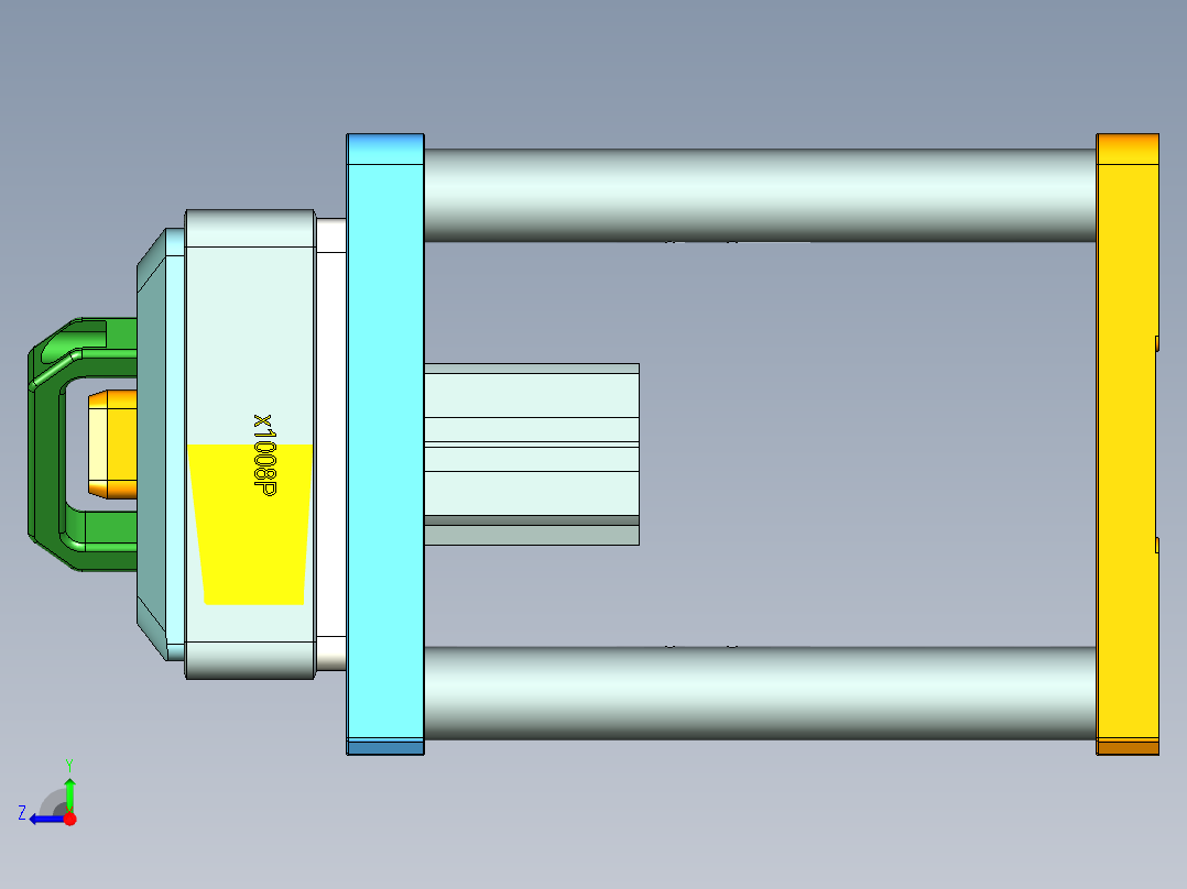 X1008-笔记本CNC工装夹具三维模型CNC4-0922右视图