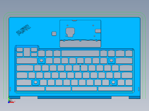 笔记本C壳侧壁高光发丝UG刀路程序模型前视缩略图