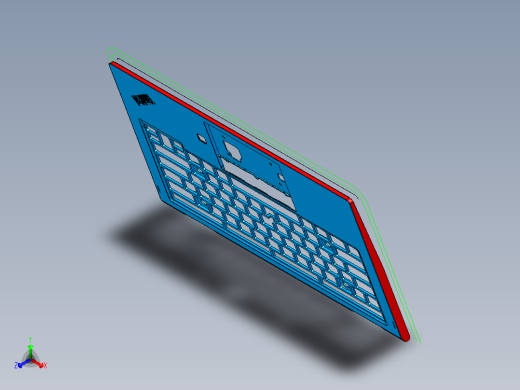 笔记本C壳侧壁高光发丝UG刀路程序模型正等轴测缩略图