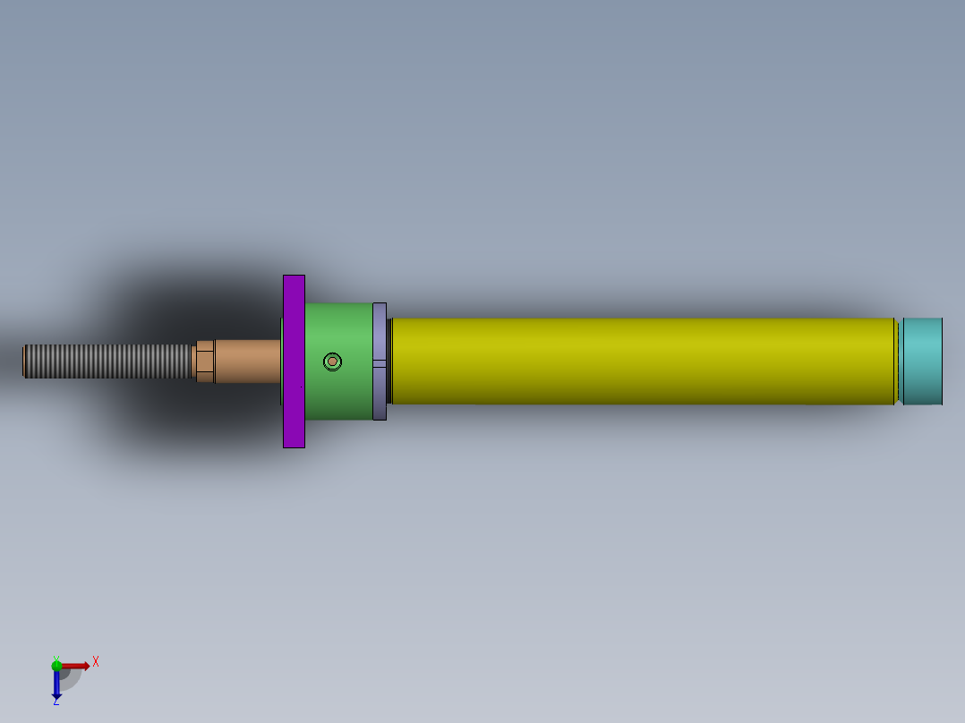 焊接式液压缸80x50x580-mm-1.snapshot.1俯视图