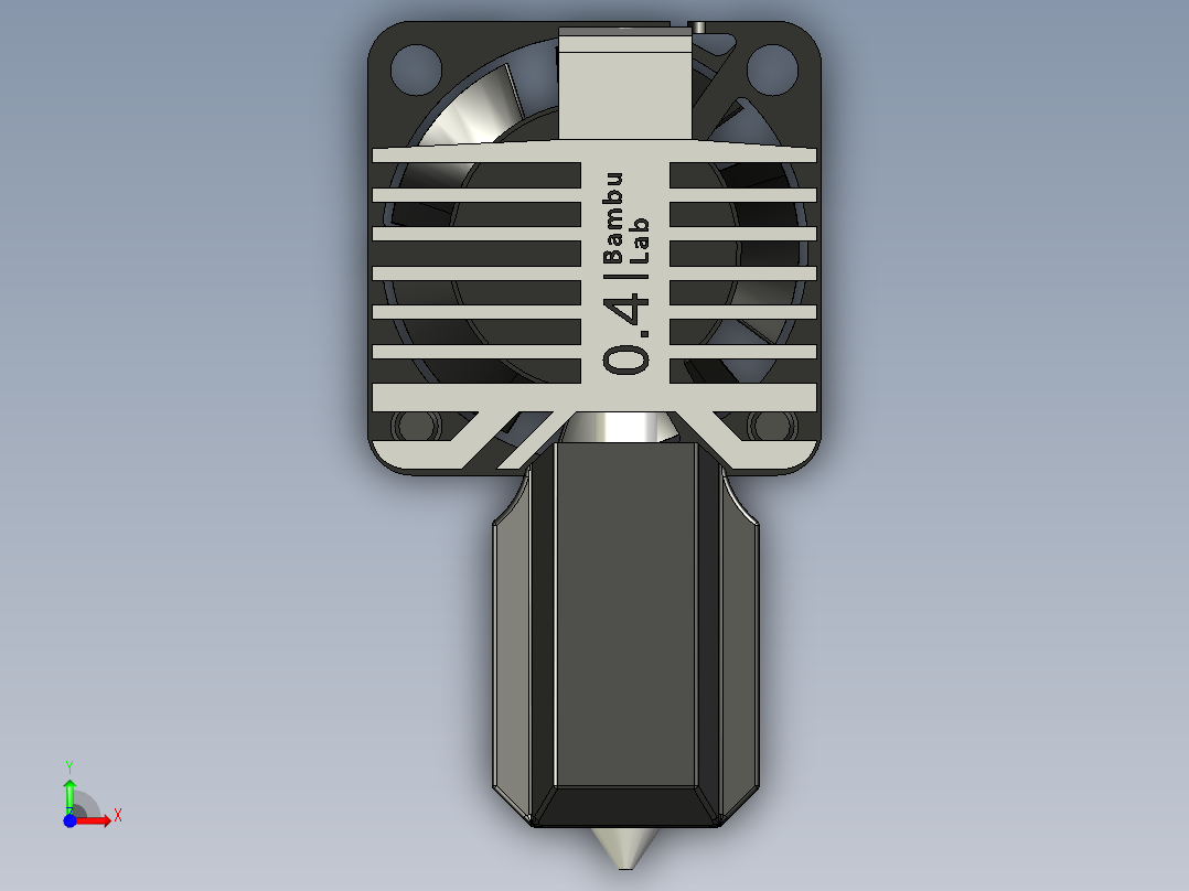 Bambu Hotend 完整前视图
