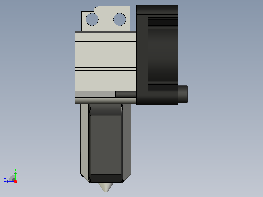 Bambu Hotend 完整右视图
