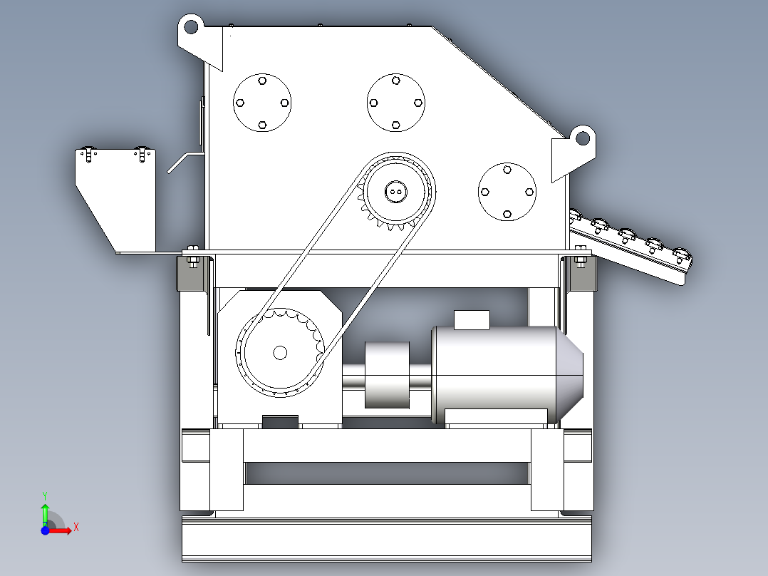 B2004286-切割橡胶布成条的机器前视图