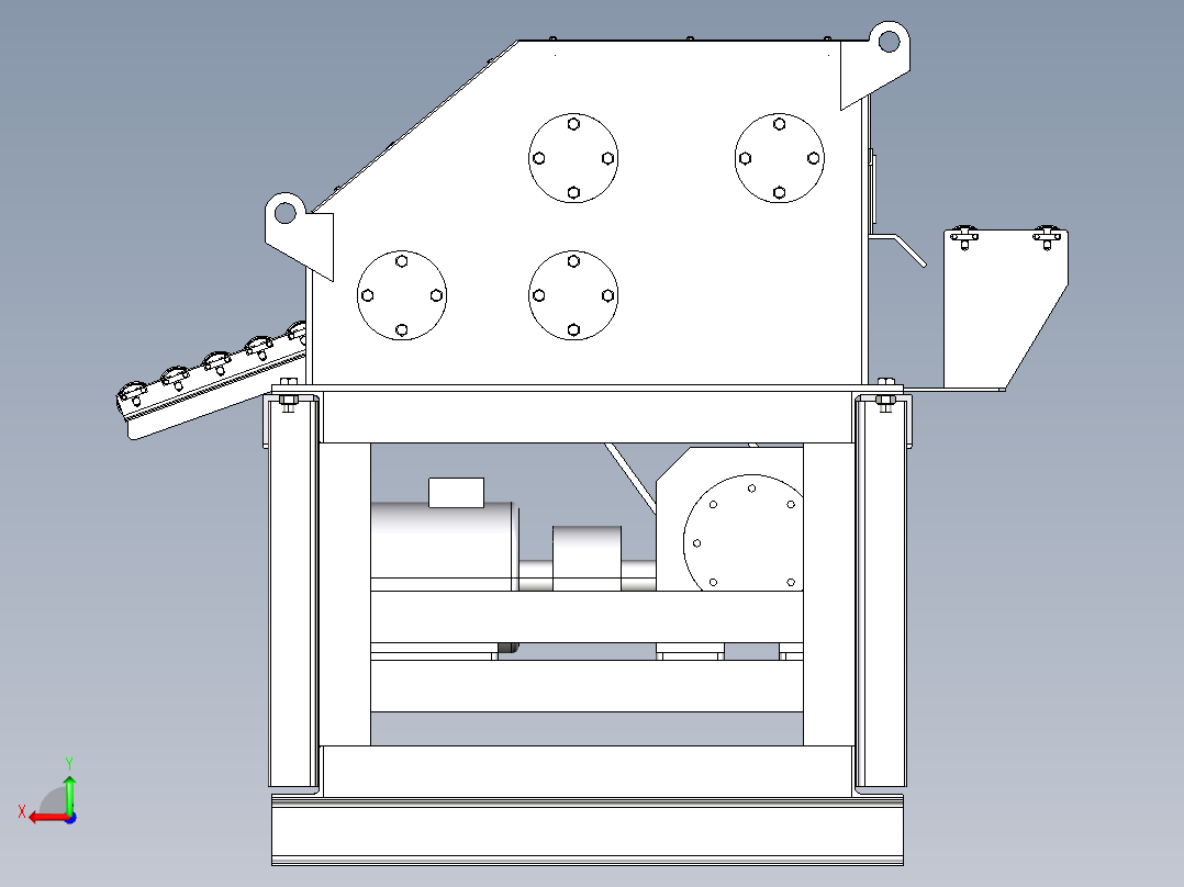 B2004286-切割橡胶布成条的机器后视图