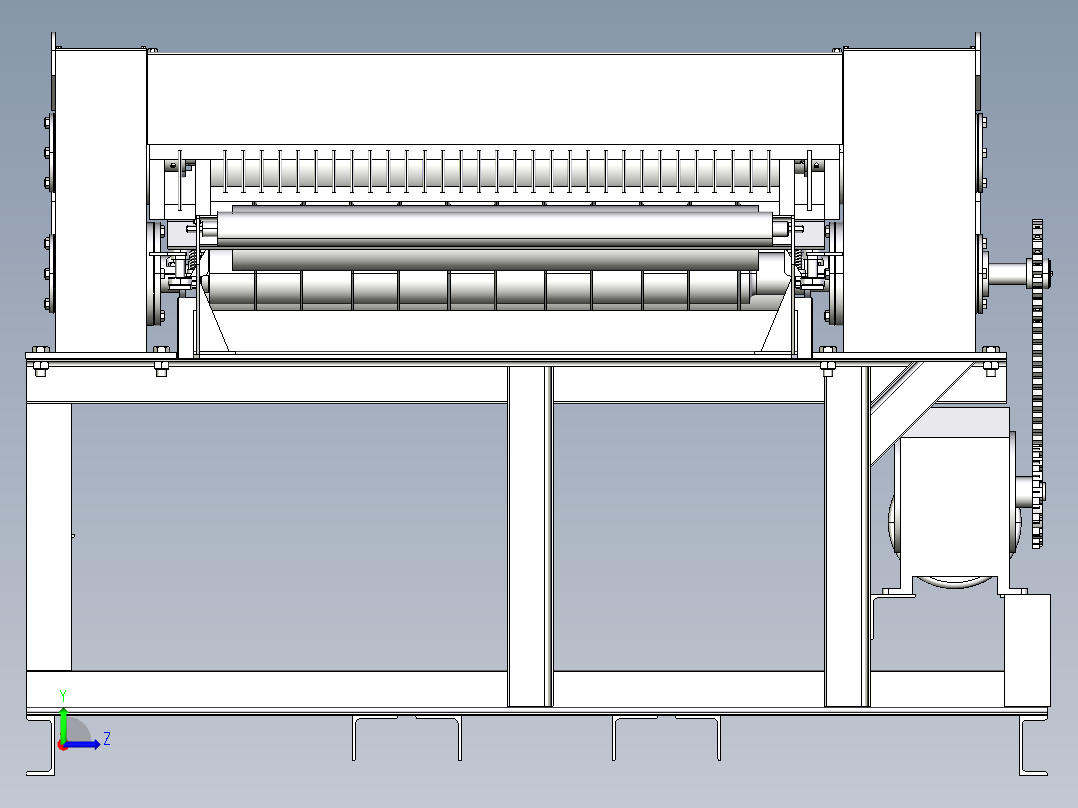 B2004286-切割橡胶布成条的机器左视图