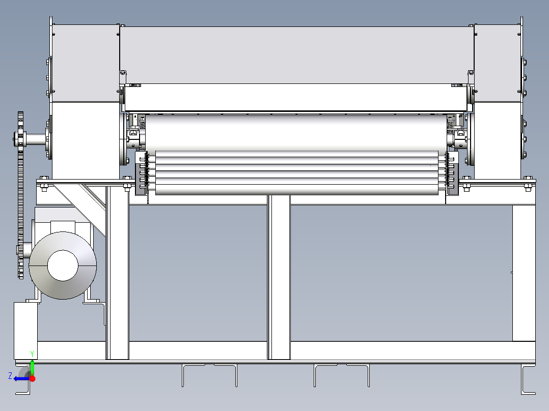 B2004286-切割橡胶布成条的机器右视图