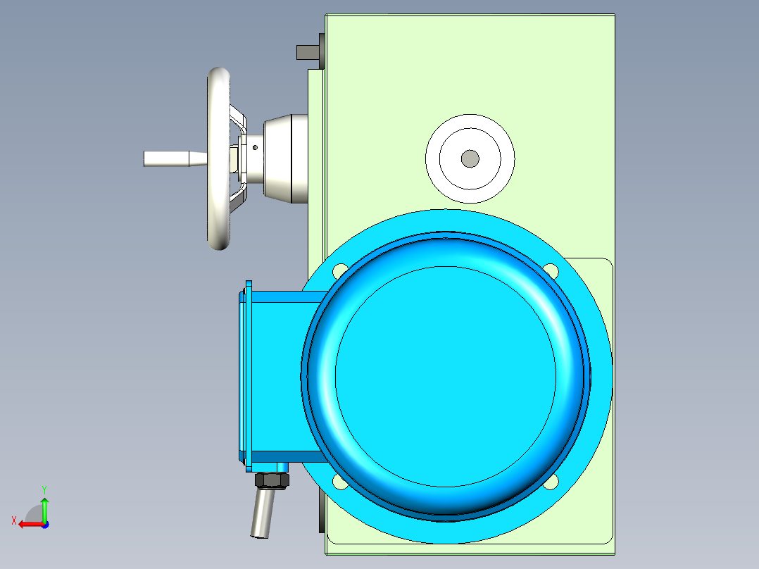 铣削动力头-7.5kw后视图