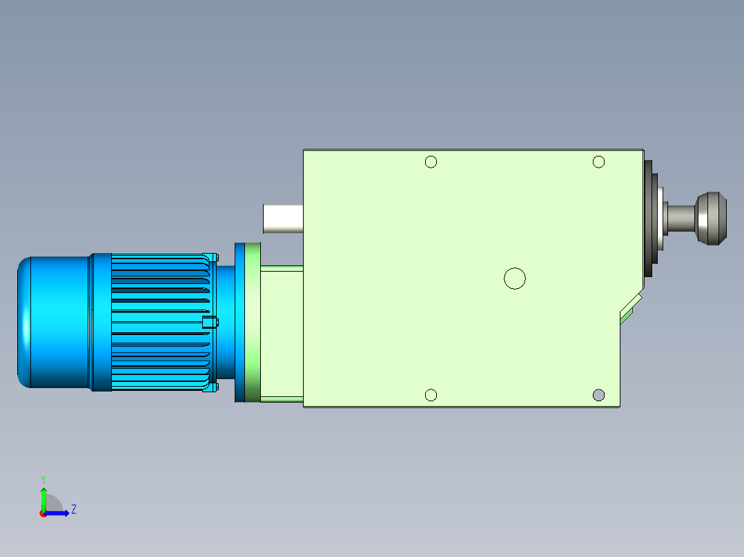 铣削动力头-7.5kw左视图