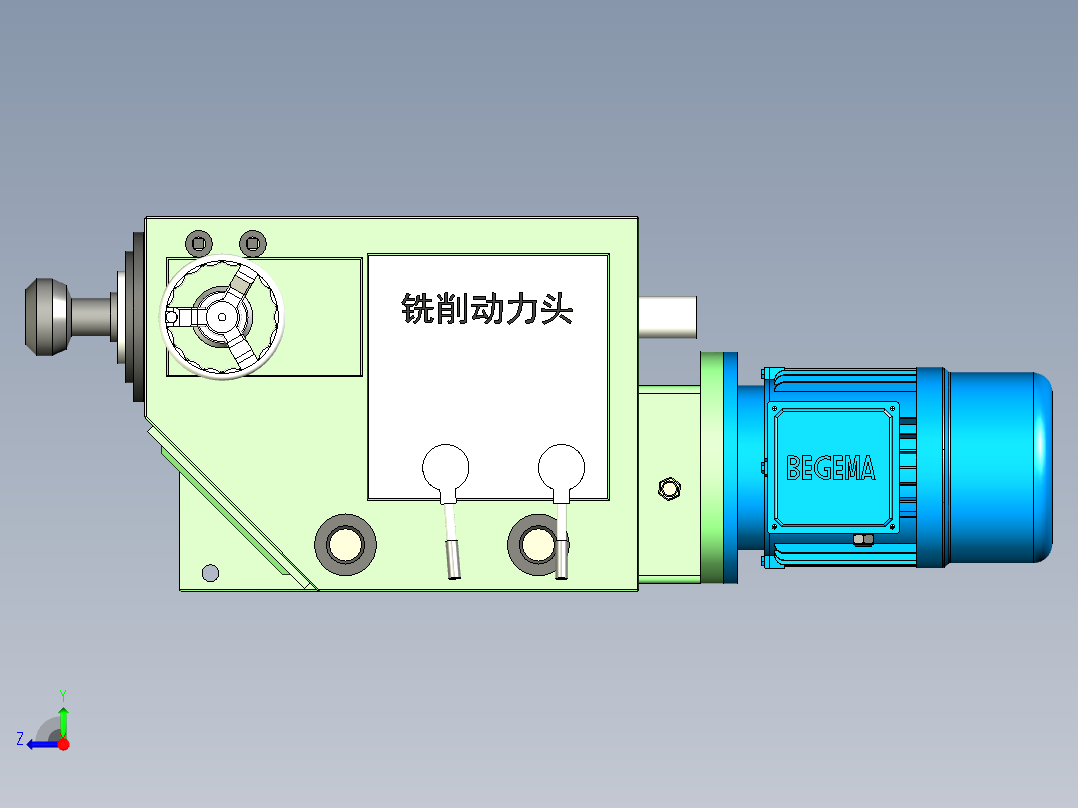 铣削动力头-7.5kw右视图