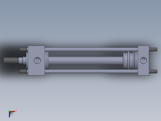 横拉杆液压缸50x20x200 mm俯视缩略图