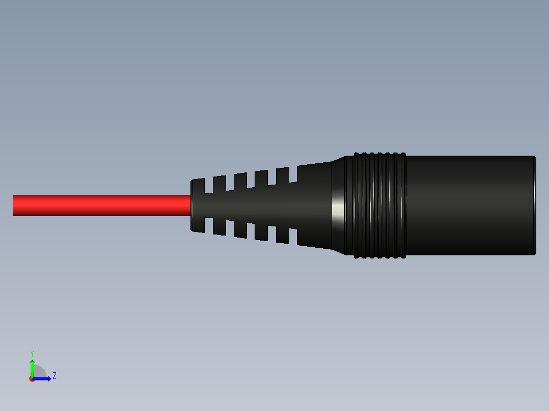 5.68mm 有线筒形插孔左视图