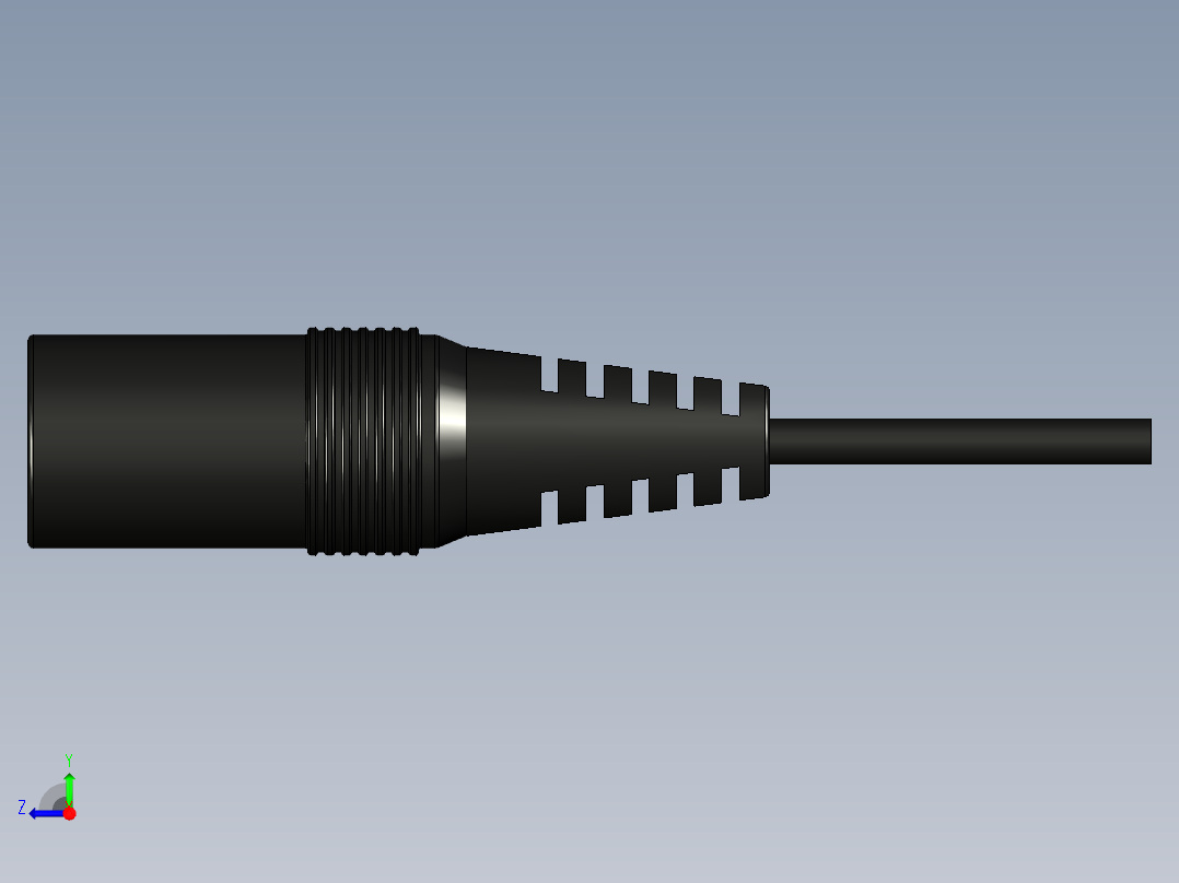 5.68mm 有线筒形插孔右视图