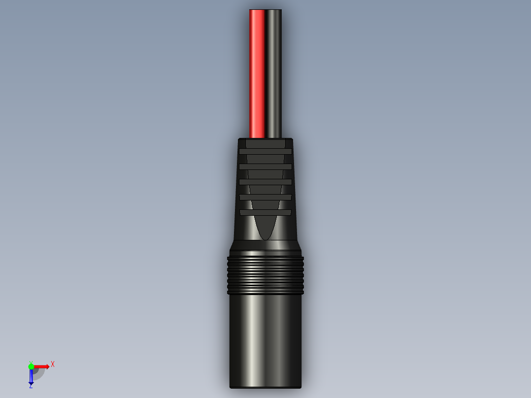 5.68mm 有线筒形插孔俯视图